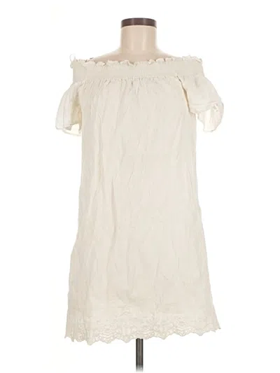 Pre-owned Zara Basic Casual Dress In Ivory