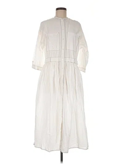 Pre-owned Zara Basic Casual Dress In Ivory