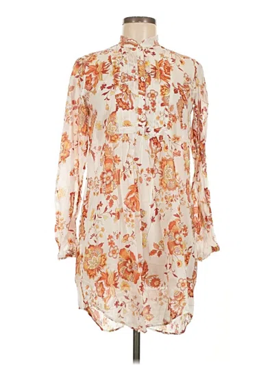 Pre-owned Zara Basic Casual Dress In Ivory