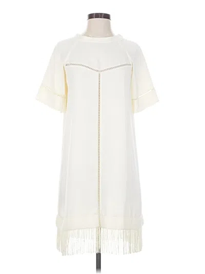 Pre-owned Zara Basic Casual Dress In Ivory
