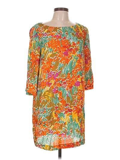 Pre-owned Zara Basic Casual Dress In Orange