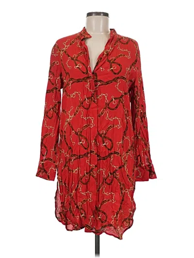Pre-owned Zara Basic Casual Dress In Red