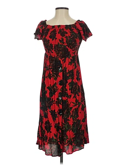 Pre-owned Zara Basic Casual Dress In Red