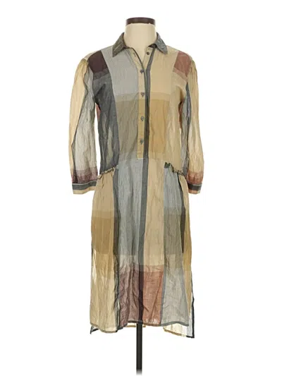 Pre-owned Zara Basic Casual Dress In Tan