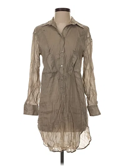 Pre-owned Zara Basic Casual Dress In Tan