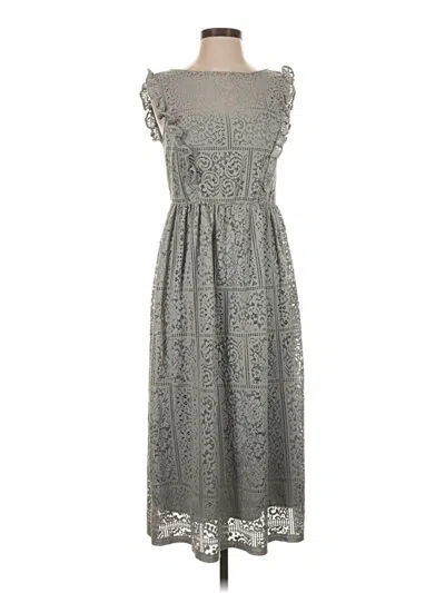 Pre-owned Zara Basic Casual Dress In Teal