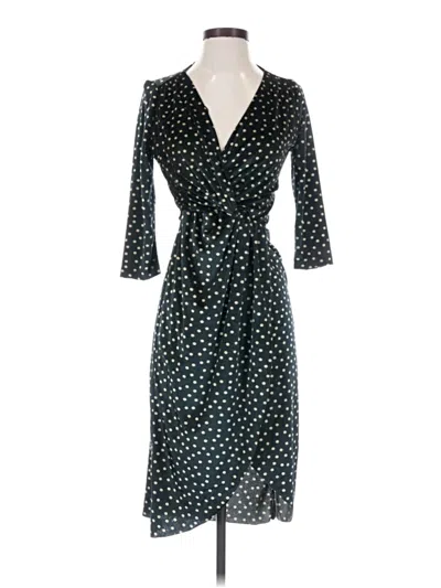 Pre-owned Zara Basic Casual Dress In Teal