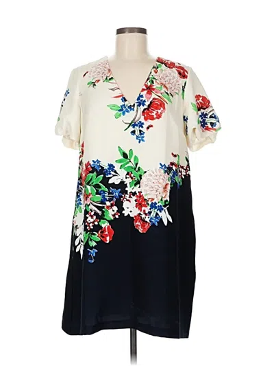 Pre-owned Zara Basic Casual Dress In White