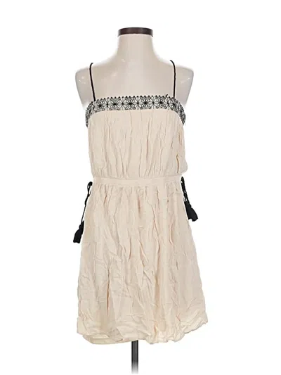 Pre-owned Zara Basic Casual Dress In White