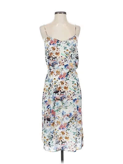 Pre-owned Zara Basic Casual Dress In White