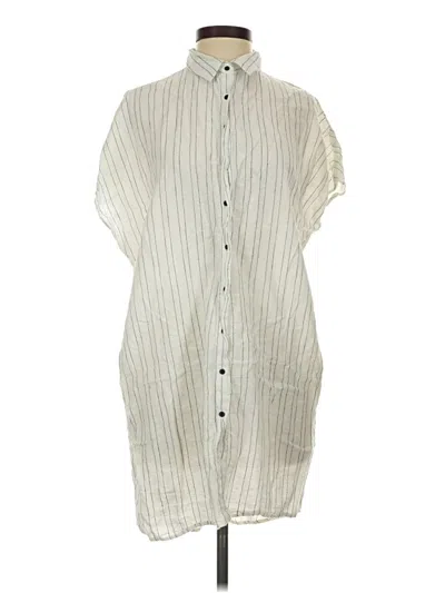 Pre-owned Zara Basic Casual Dress In White