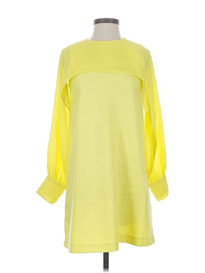 Pre-owned Zara Basic Casual Dress In Yellow
