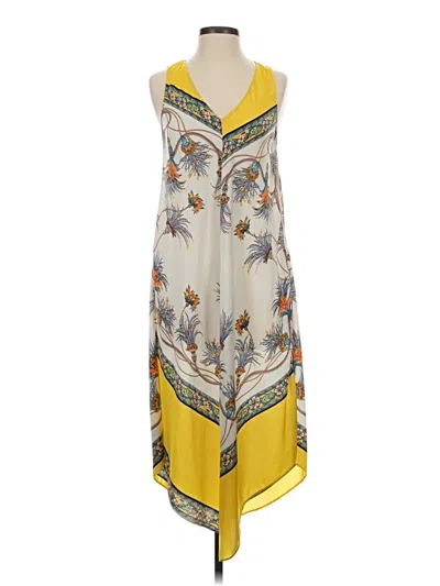 Pre-owned Zara Basic Casual Dress In Yellow