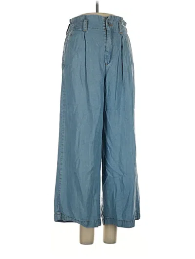 Pre-owned Zara Basic Casual Pants In Blue
