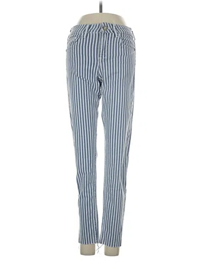 Pre-owned Zara Basic Casual Pants In Blue