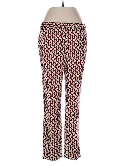 Pre-owned Zara Basic Casual Pants In Burgundy