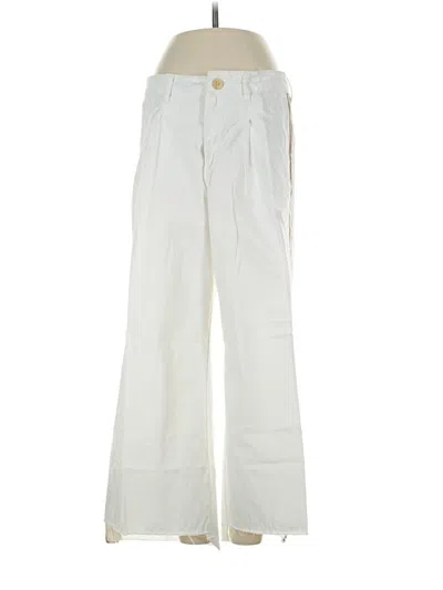 Pre-owned Zara Basic Casual Pants In Ivory