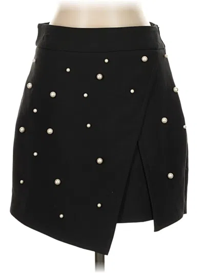 Pre-owned Zara Basic Casual Skirt In Black