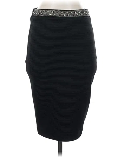 Pre-owned Zara Basic Casual Skirt In Black