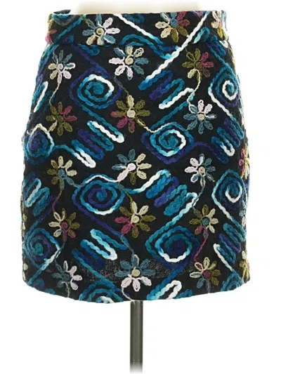 Pre-owned Zara Basic Casual Skirt In Blue
