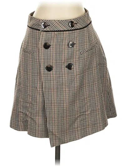 Pre-owned Zara Basic Casual Skirt In Brown