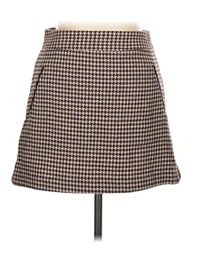 Pre-owned Zara Basic Casual Skirt In Brown