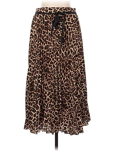 Pre-owned Zara Basic Casual Skirt In Brown