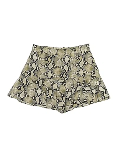 Pre-owned Zara Basic Casual Skirt In Gold