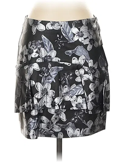 Pre-owned Zara Basic Casual Skirt In Gray