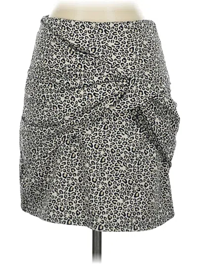 Pre-owned Zara Basic Casual Skirt In Gray