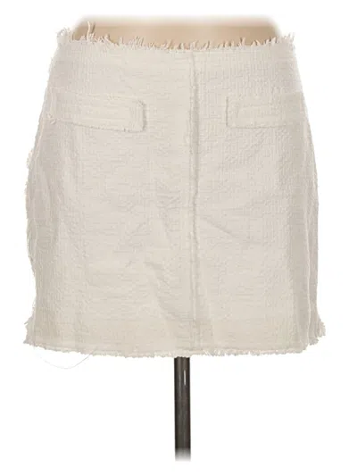 Pre-owned Zara Basic Casual Skirt In Ivory