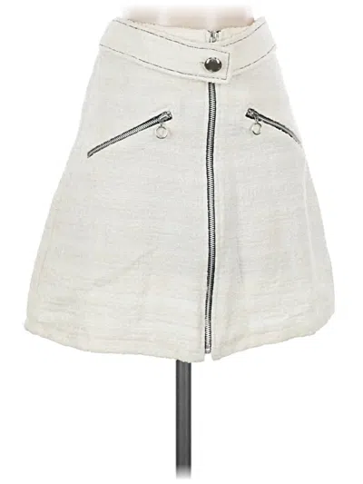 Pre-owned Zara Basic Casual Skirt In Ivory