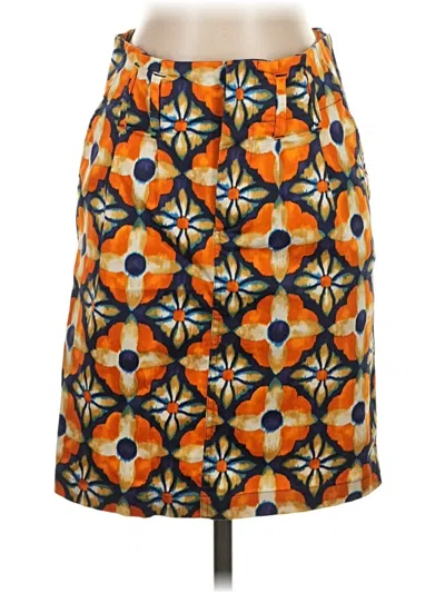Pre-owned Zara Basic Casual Skirt In Orange
