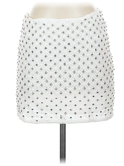 Pre-owned Zara Basic Casual Skirt In Silver