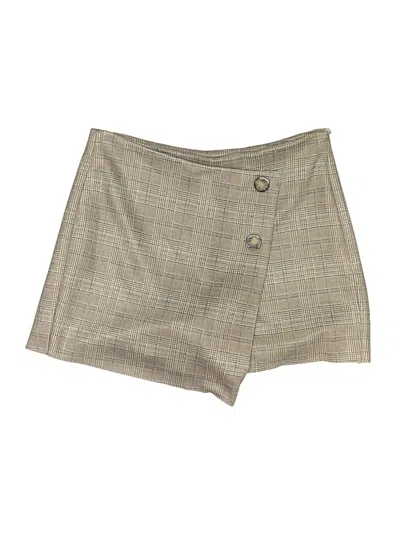 Pre-owned Zara Basic Casual Skirt In Tan