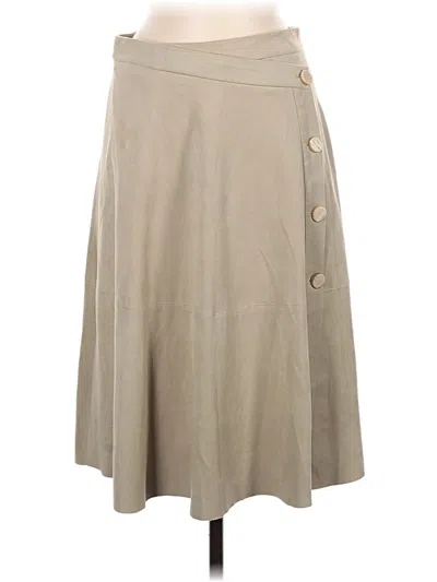 Pre-owned Zara Basic Casual Skirt In Tan