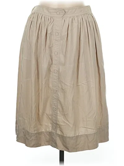 Pre-owned Zara Basic Casual Skirt In Tan