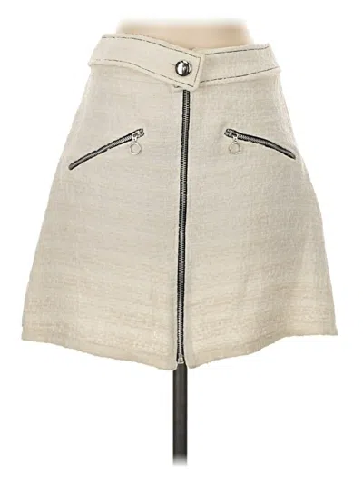 Pre-owned Zara Basic Casual Skirt In White