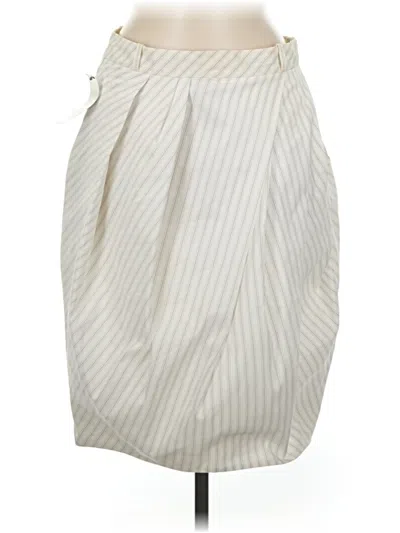 Pre-owned Zara Basic Casual Skirt In White
