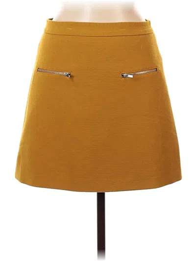 Pre-owned Zara Basic Casual Skirt In Yellow