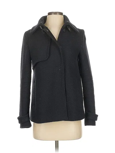 Pre-owned Zara Basic Coat In Black