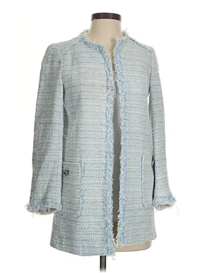 Pre-owned Zara Basic Coat In Blue