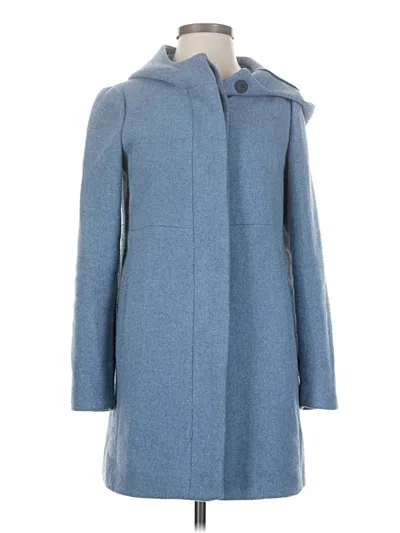 Pre-owned Zara Basic Coat In Blue