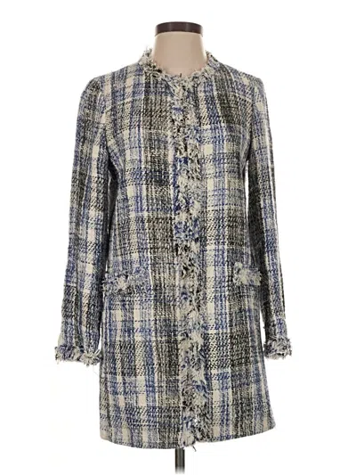 Pre-owned Zara Basic Coat In Blue