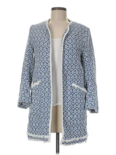 Pre-owned Zara Basic Coat In Blue