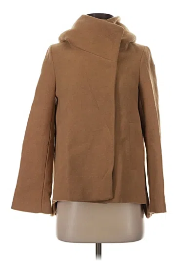 Pre-owned Zara Basic Coat In Brown