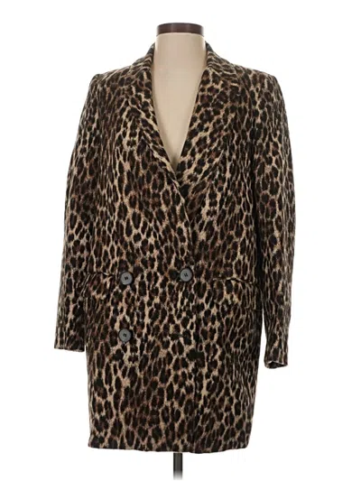 Pre-owned Zara Basic Coat In Brown