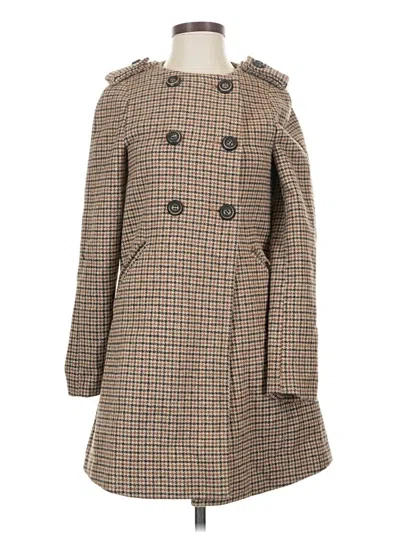 Pre-owned Zara Basic Coat In Brown