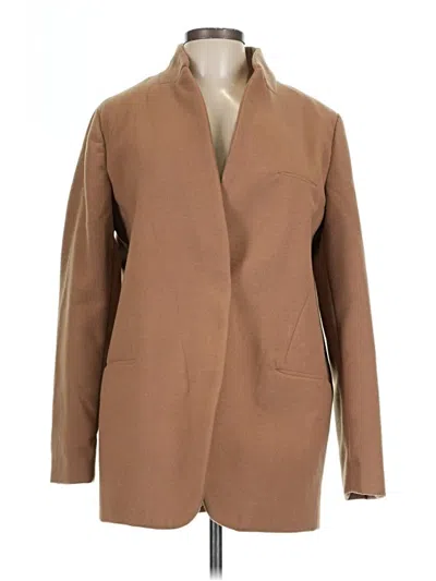 Pre-owned Zara Basic Coat In Brown