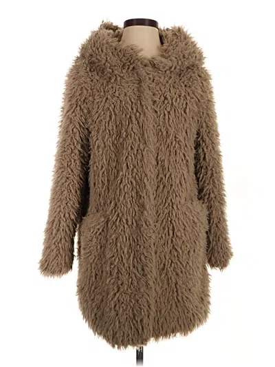 Pre-owned Zara Basic Coat In Brown